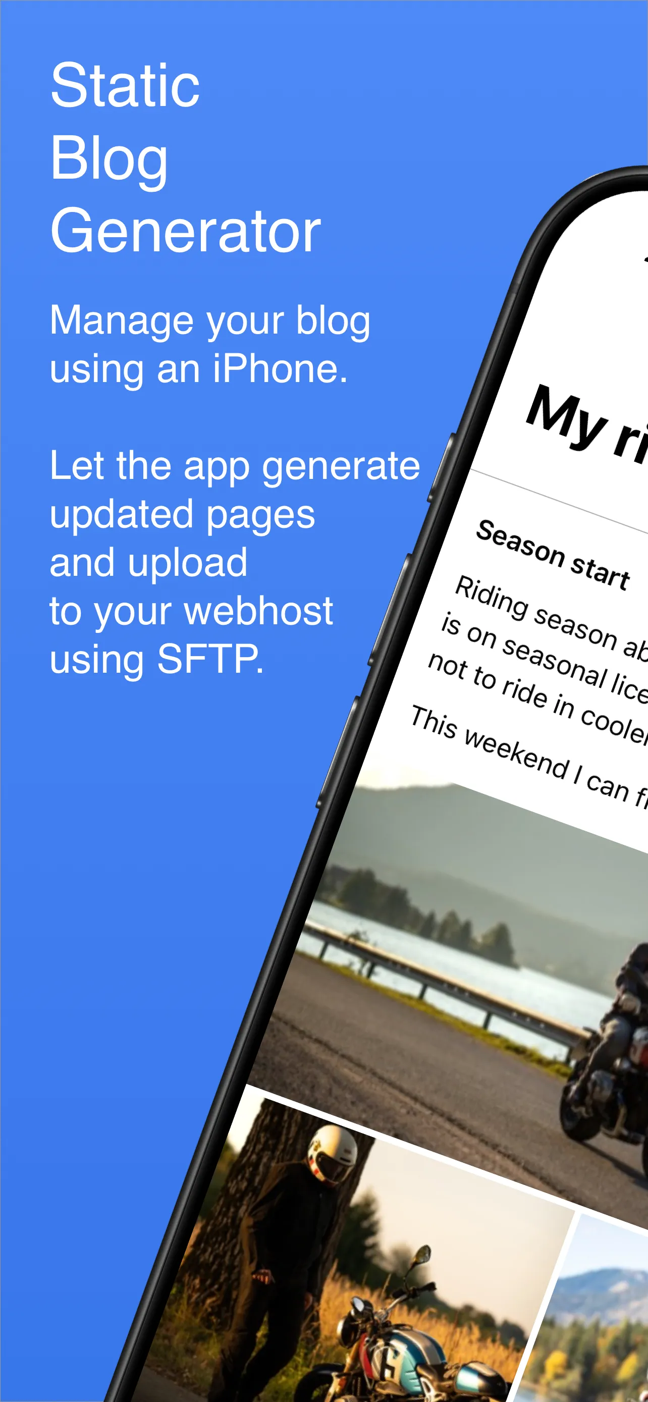 Static Blog Generator — manage your blog using an iPhone and upload to your webhost using SFTP