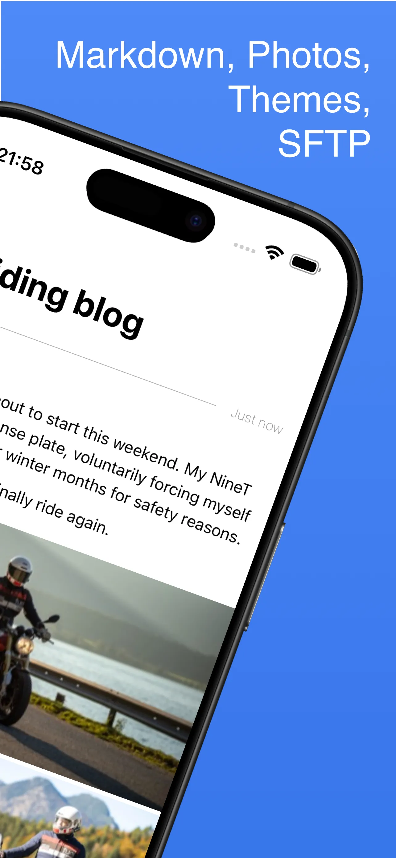 Blog post list in Static — Markdown, Photos, Themes, SFTP